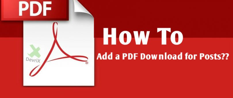 add pdf for download to wordpress