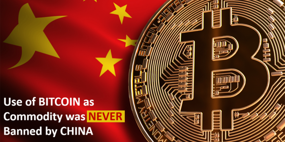 Use of Bitcoin As Commodity Was Never Banned By China